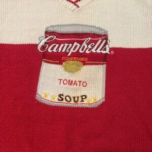 Total collectors piece! The classic Warhol Campbell's Tomato Soup Sweater